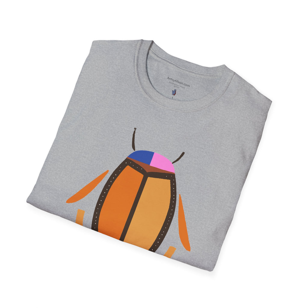 Midwest Modern Graphic Abstract Insect Beetle - Unisex Softstyle T-Shirt
