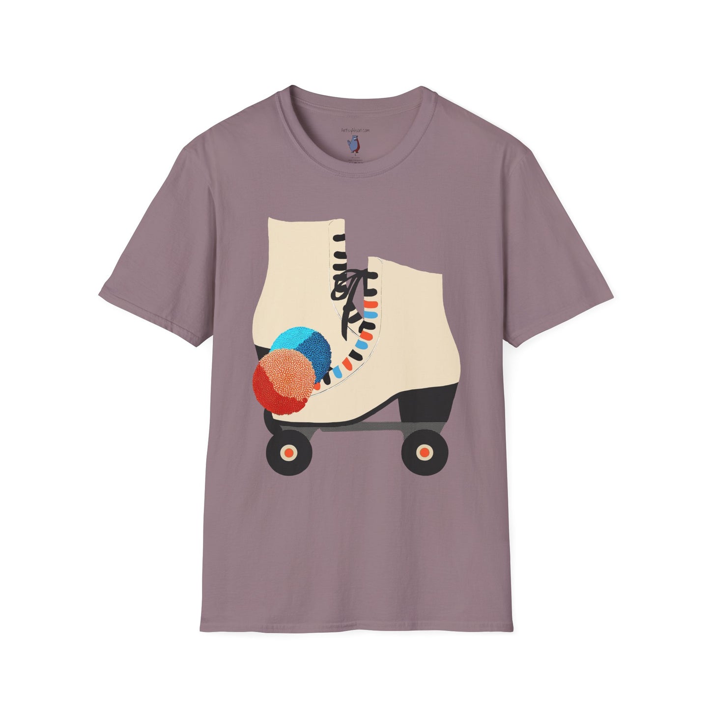 Roller Skates and Pom Poms Graphic Art - 100% Cotton T-Shirt