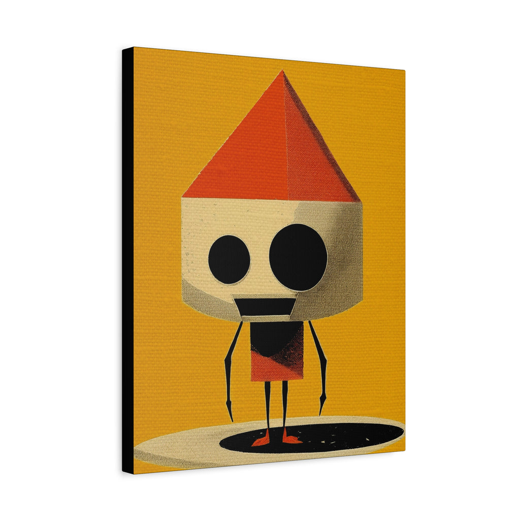Midwest Modern Pop Art Robot Print - Matte Canvas, Stretched, 1.25" - wall decor, fun art, modern, simple, graphic, robot