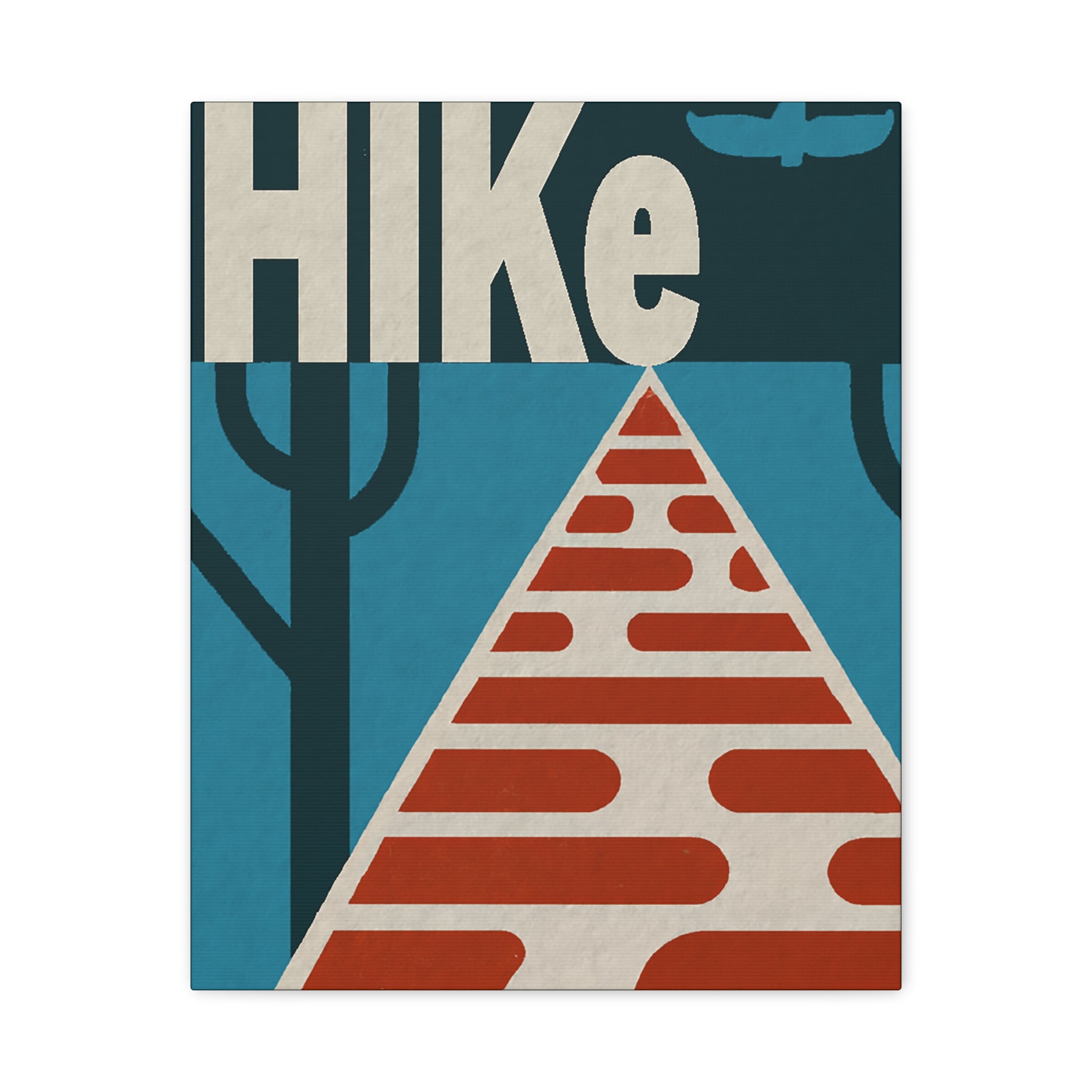 Midwest Modern Icon Pop Outdoor Hike Print - Matte Canvas, Stretched, 1.25"