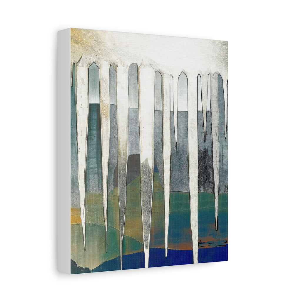 Modern Abstract Icicles - Matte Canvas, Stretched, 1.25"
