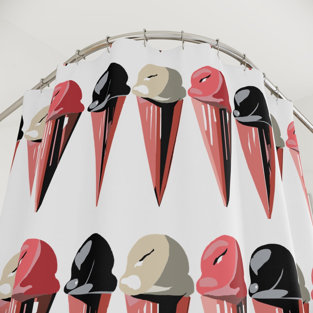 Modern Ice Cream Cones No. 2 Shower Curtain