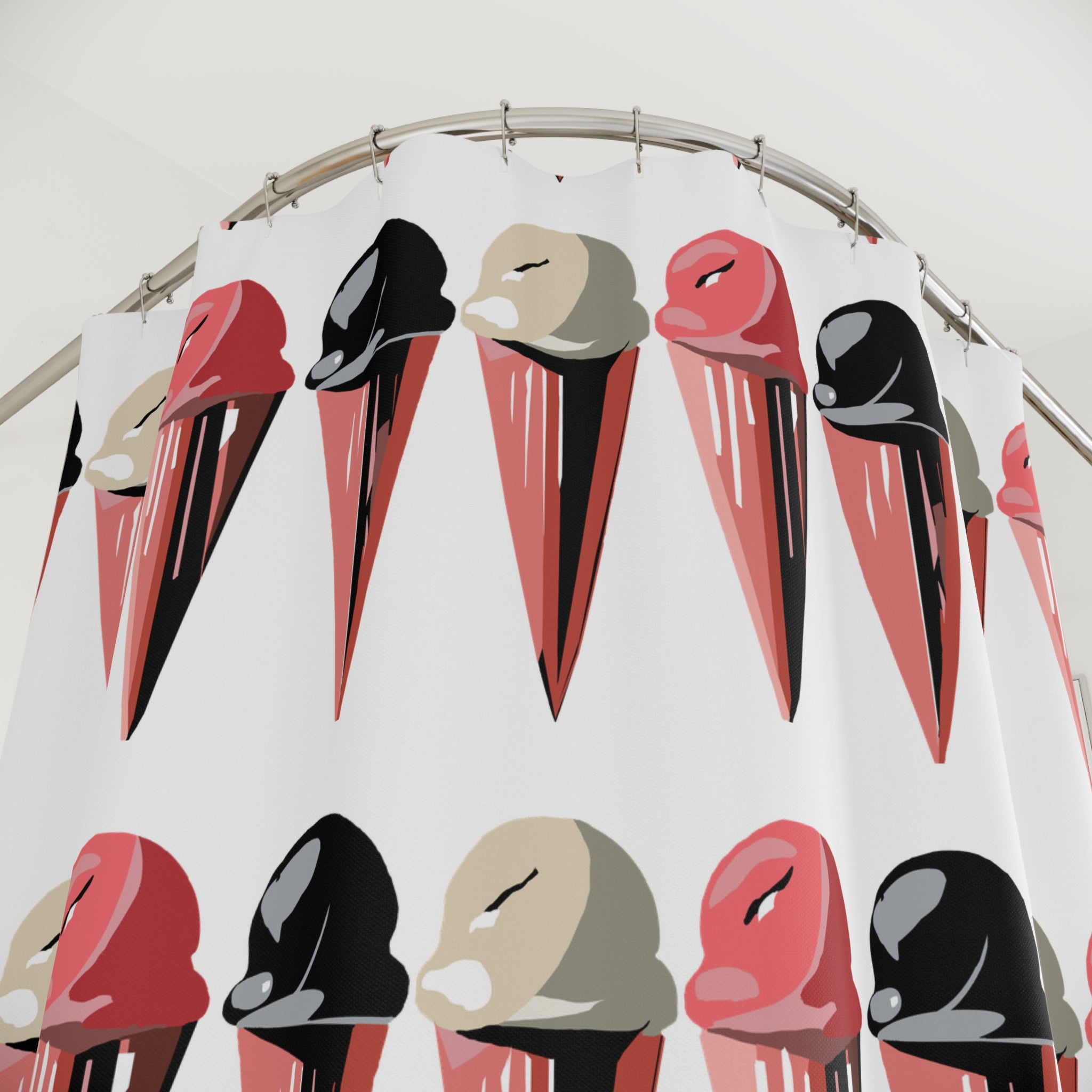 Modern Ice Cream Cones No. 2 Shower Curtain