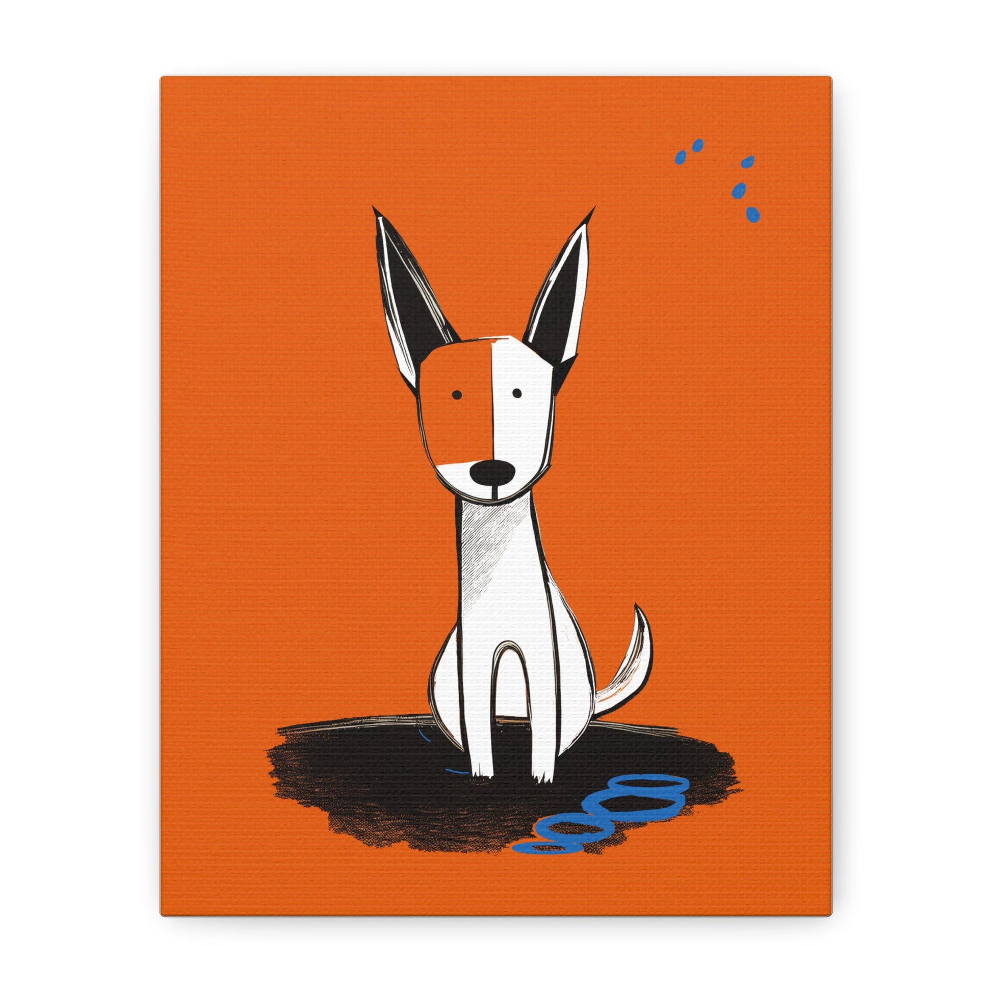 Midwest Mod Rainy Day Dog Art Print - Matte Canvas, Stretched, 1.25"