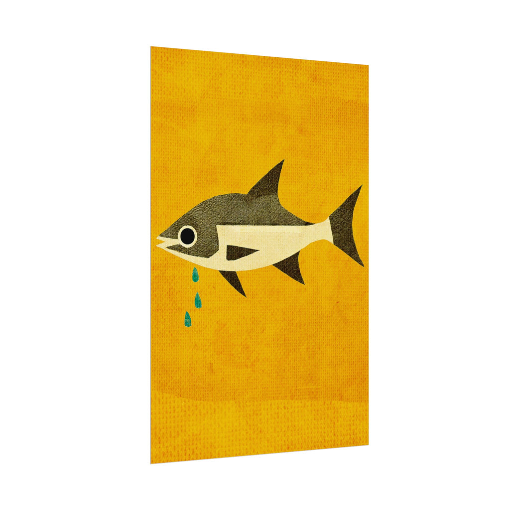 Don't Cry Mod Abstract Fish Art Print Rolled Poster | Wall Art, Midwest Mod, Fish, Fishing
