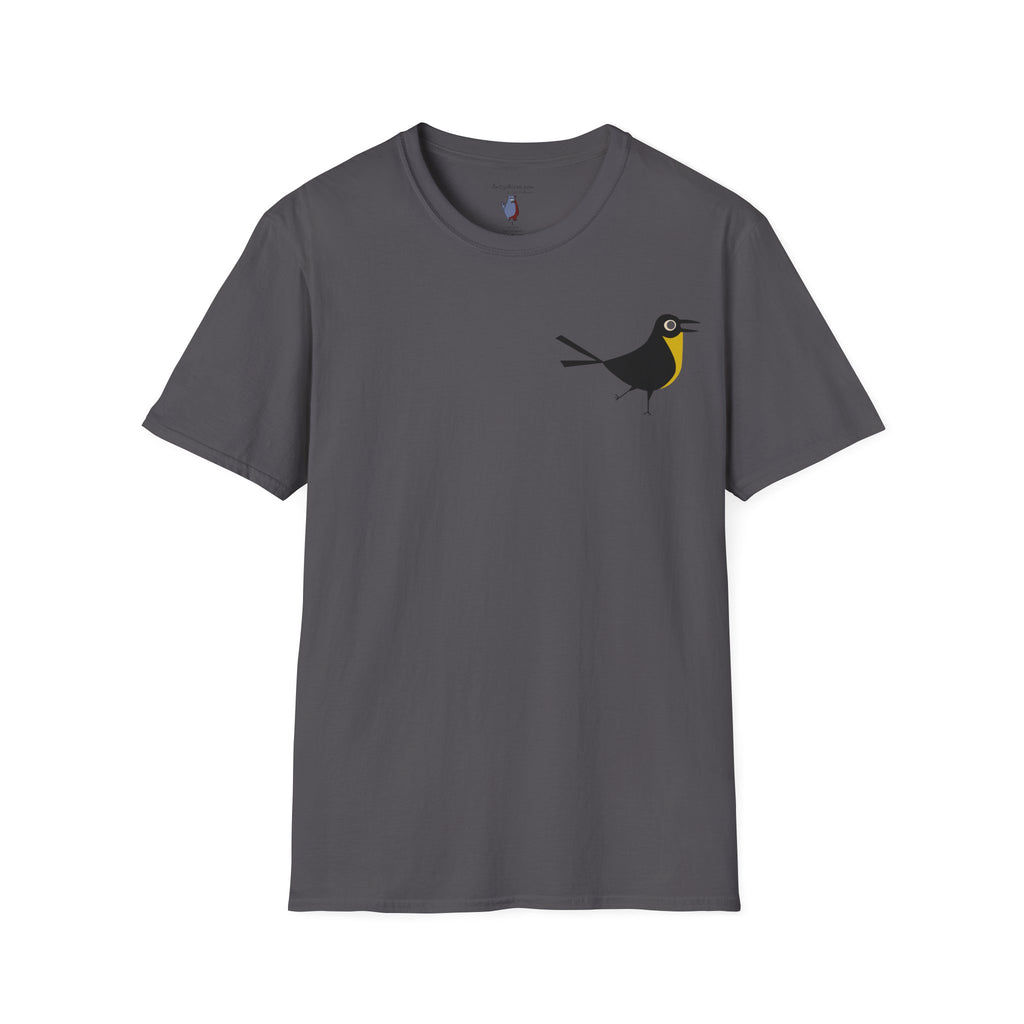 Midwest Modern Pop Icon Happy Bird - 100% Cotton Graphic Tee - animal lovers, bird, mood, happy, aviary