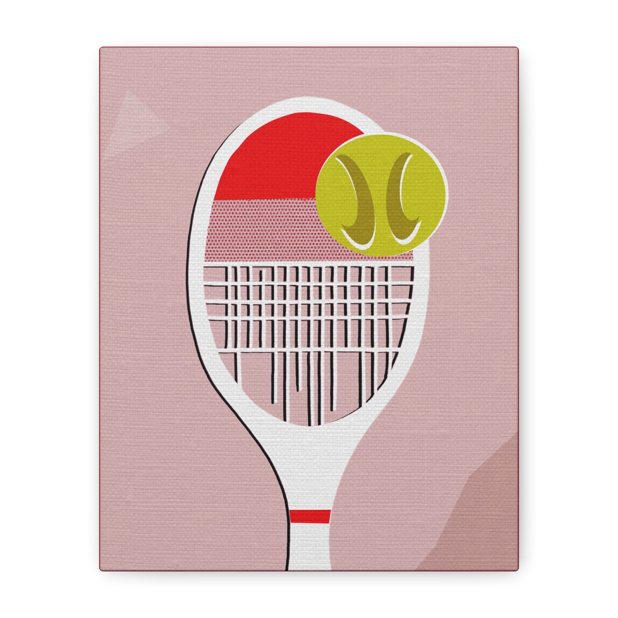 Midwest Modern Abstract Pop Tennis Print - Matte Canvas, Stretched, 1.25" -  home decor, wall art, tennis, sports