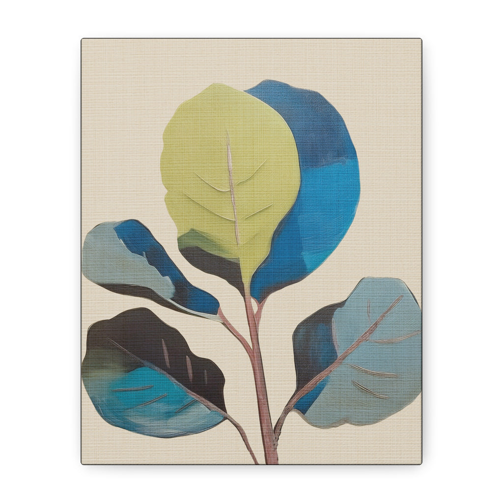 Midwest Mod Fiddle Leaf Fig Modern Plant Art Print  - Matte Canvas, Stretched, 1.25"