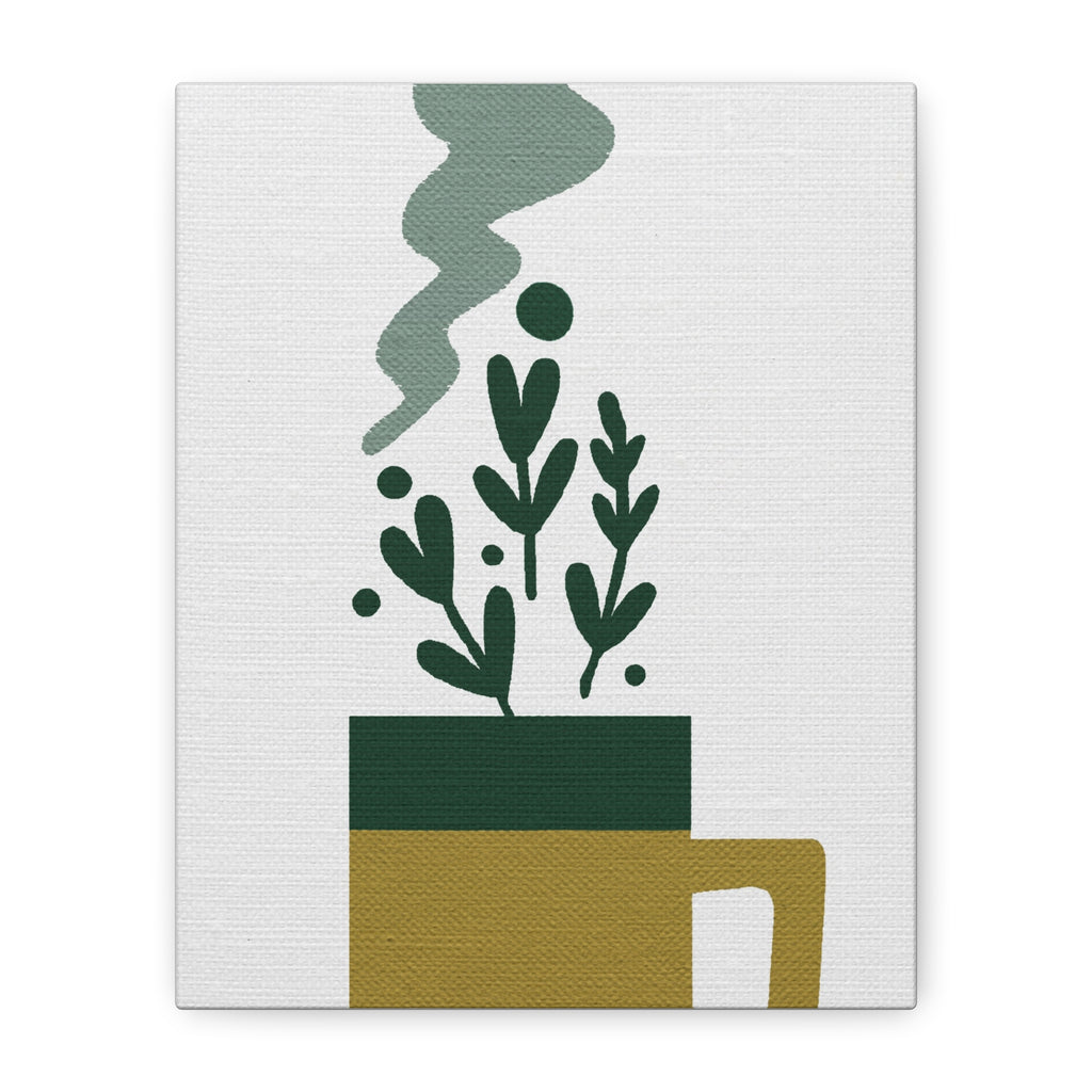 Midwest Modern Cup of Goodness Graphic Art Print - Matte Canvas, Stretched, 1.25" - coffee lovers - kitchen - wall art