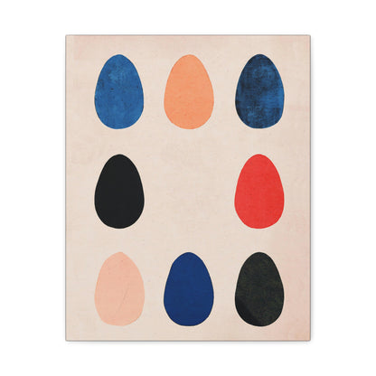 Abstract Modern Egg Display - Matte Canvas, Stretched, 1.25"