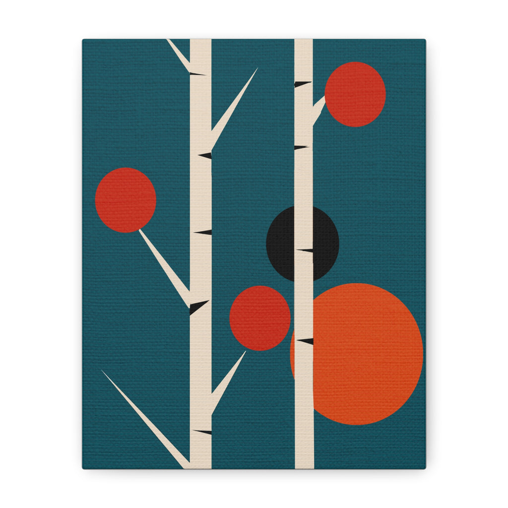 Modern MCM Birch Trees - Matte Canvas, Stretched, 1.25"