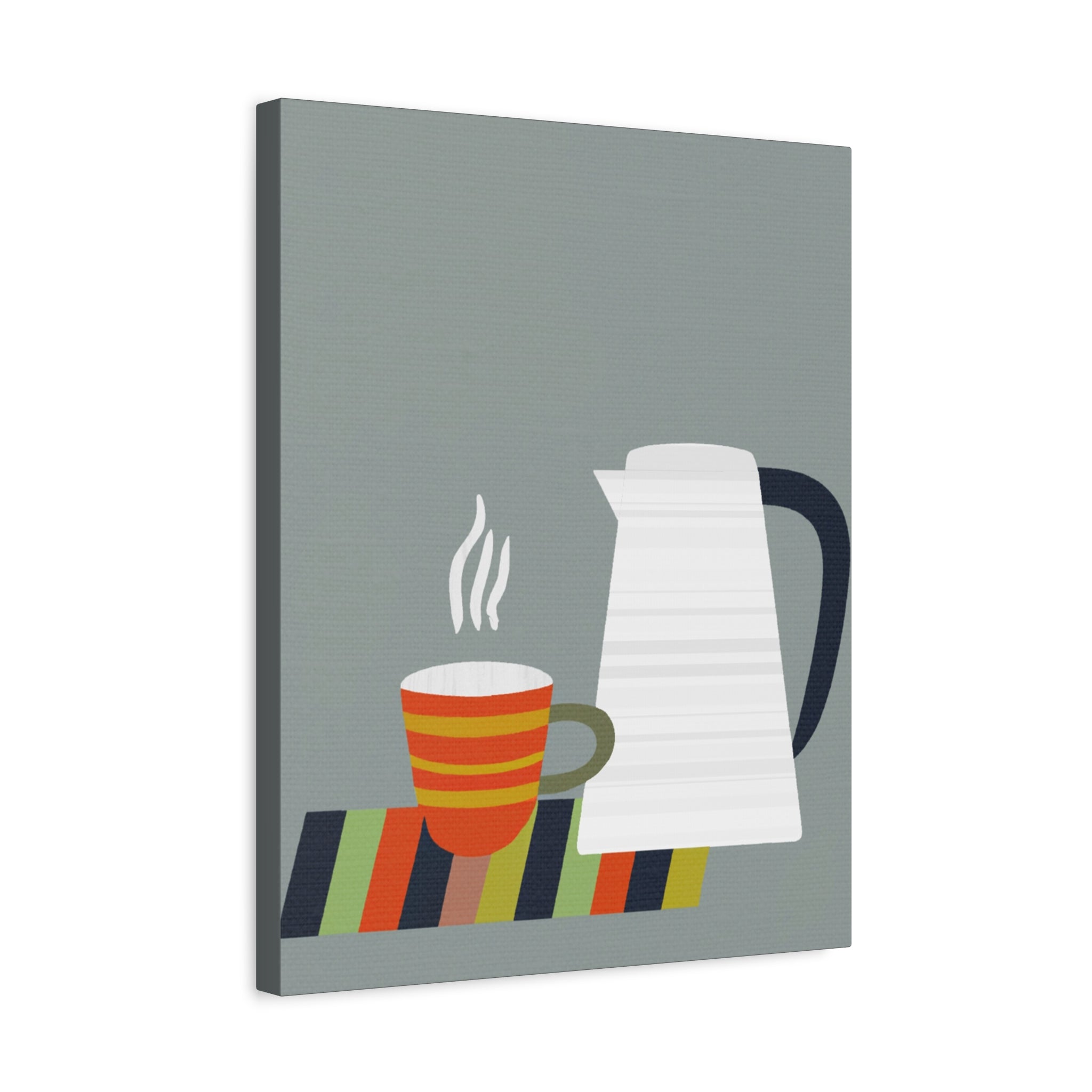 Midwest Modern Coffee Break Graphic Art Print - Matte Canvas, Stretched, 1.25"