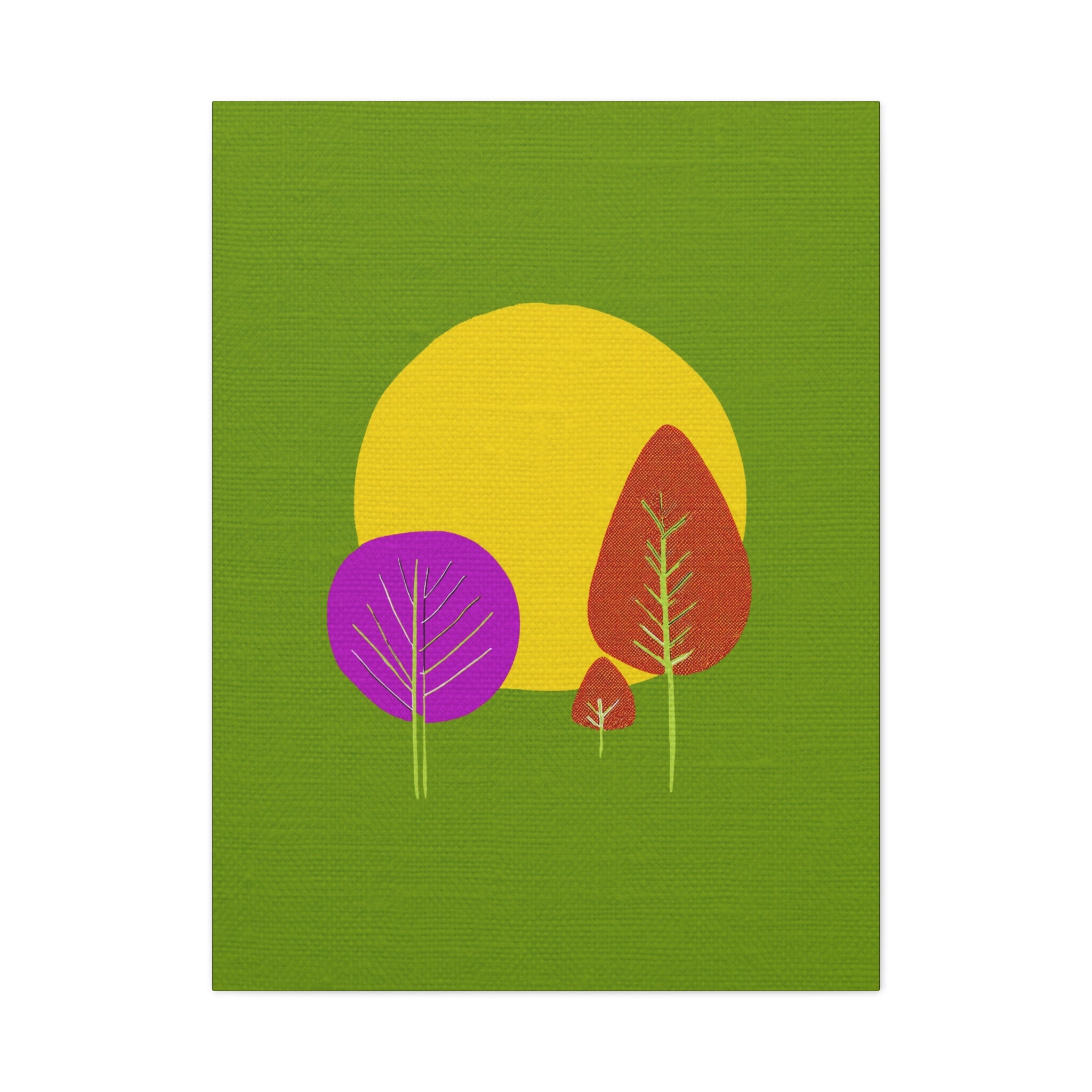Midwest Modern Abstract Springtime Forest Print - Matte Canvas, Stretched, 1.25" -  home decor, wall art, spring, nature, forest, trees
