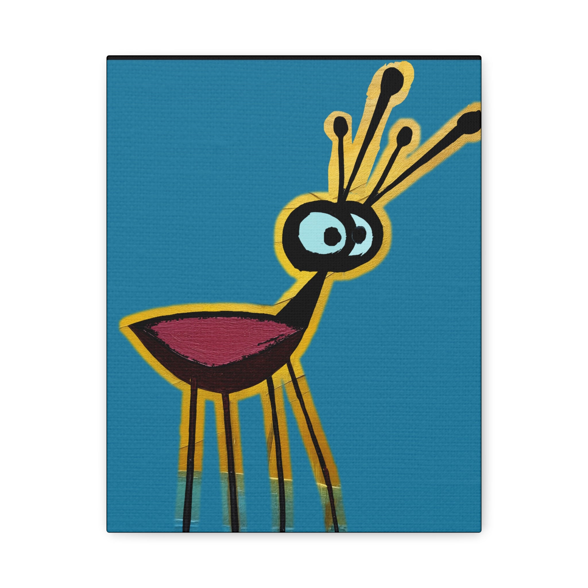 Midwest Mod Quirky Insect Art Print  - Matte Canvas, Stretched, 1.25"