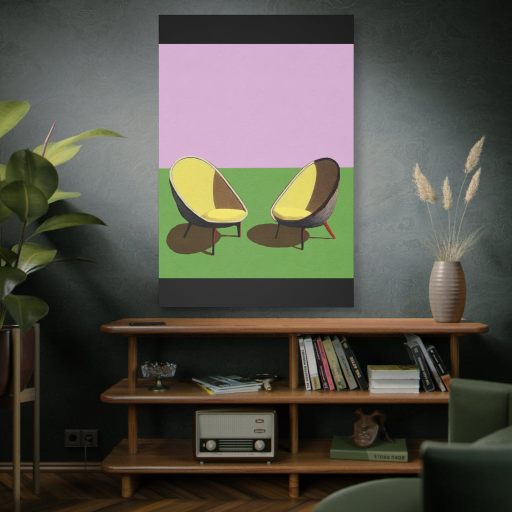 Modern Abstract Retro Playground Tornado Slide  - Matte Canvas, Stretched, 1.25"