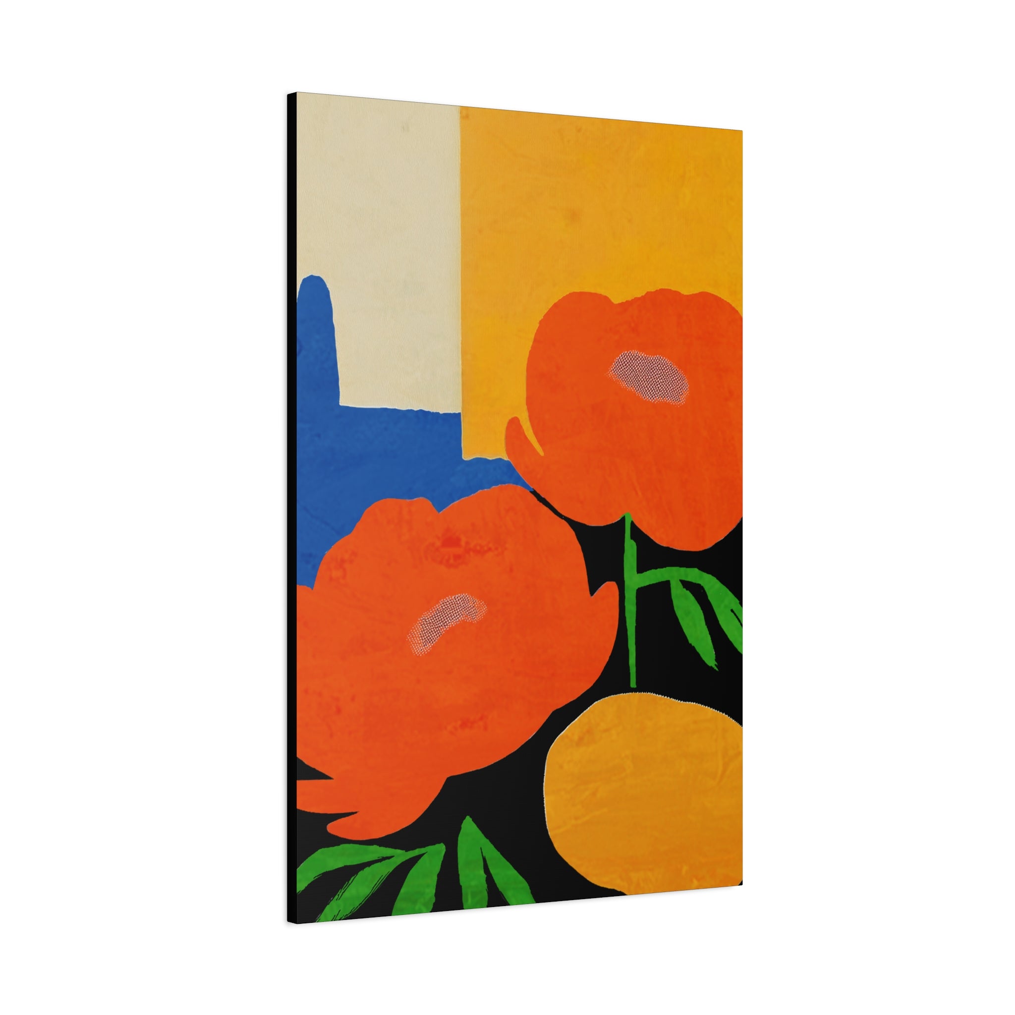 Midwest Modern Vibrant Peony Print - Matte Canvas, Stretched, 1.25"