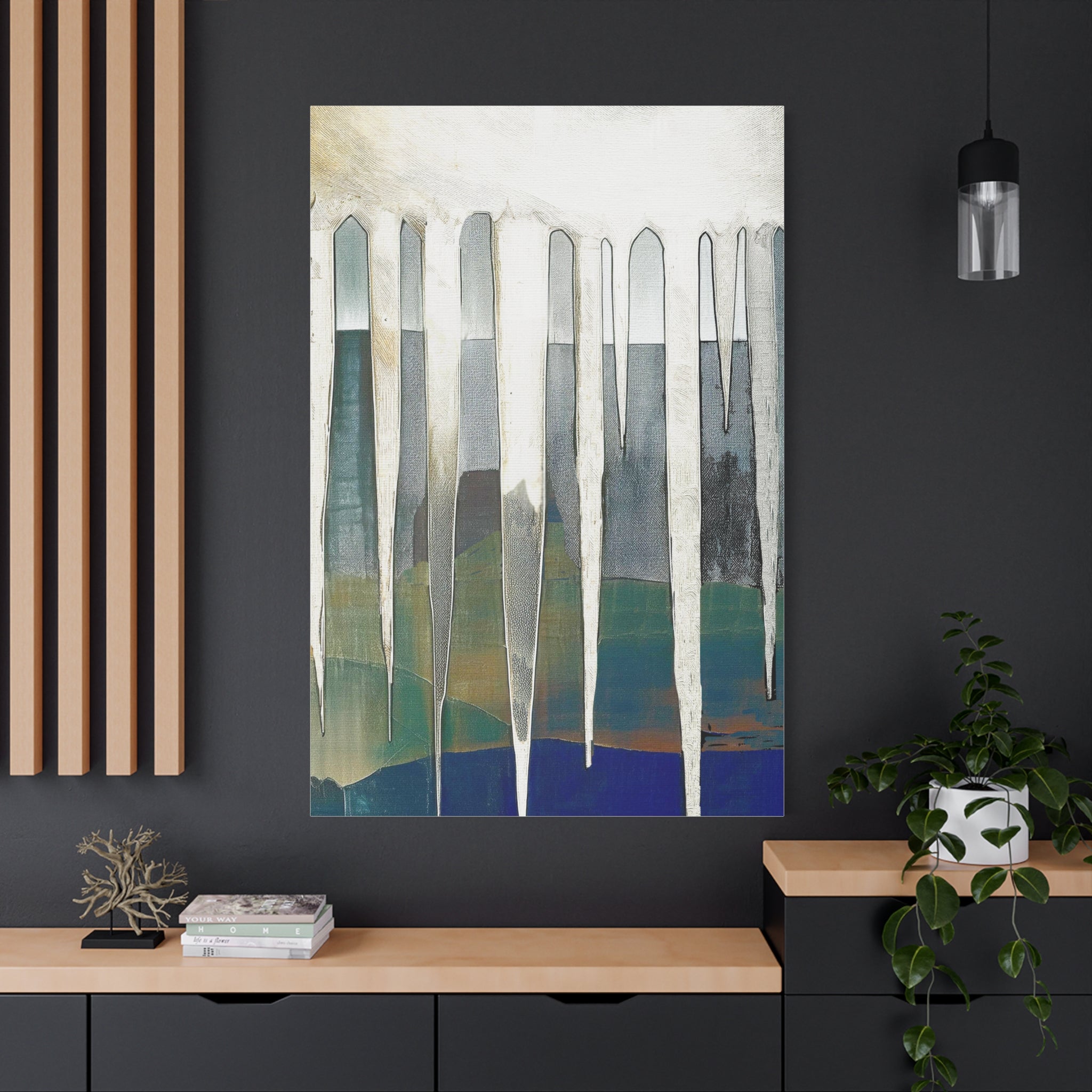 Modern Abstract Icicles - Matte Canvas, Stretched, 1.25"