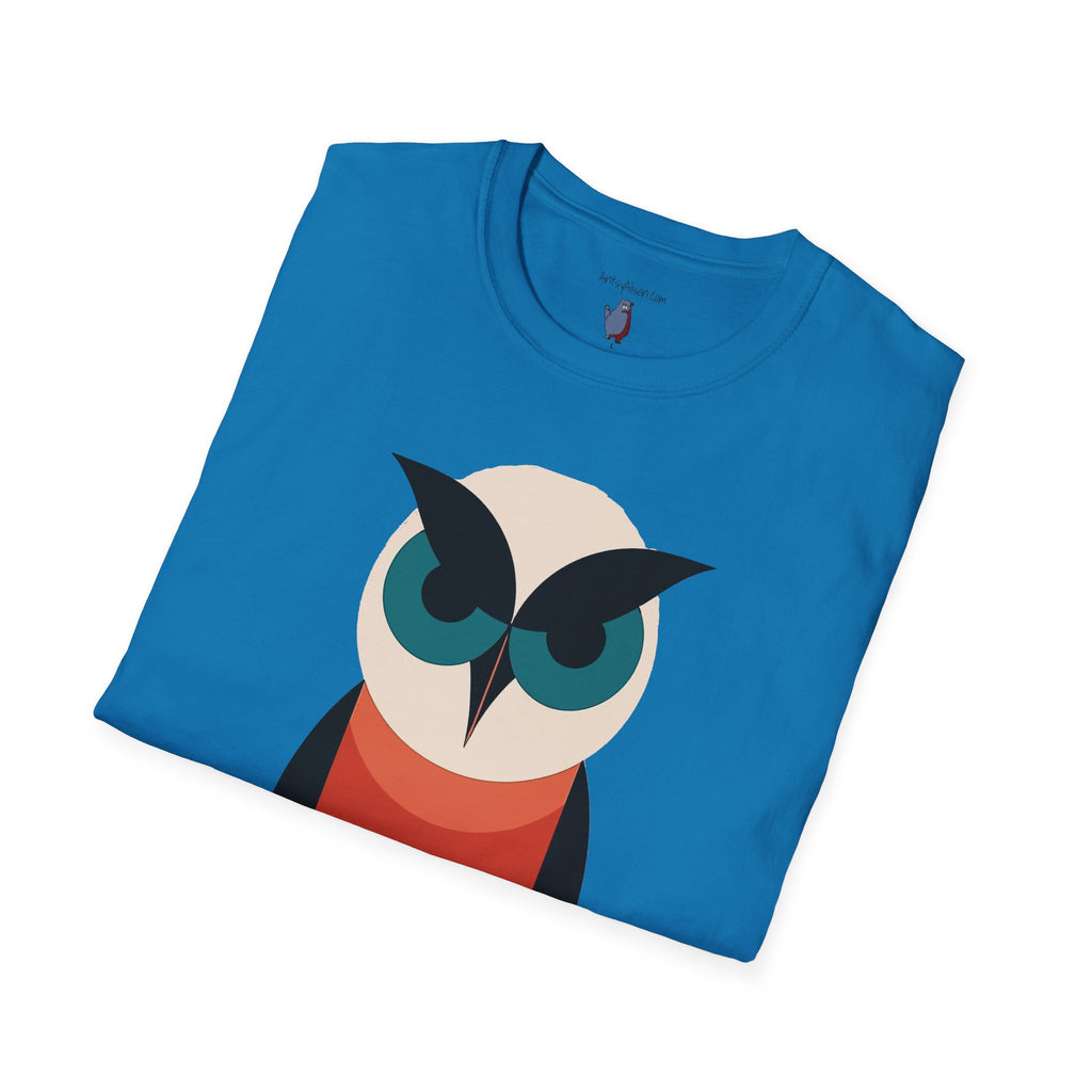Schoolhouse Owl Graphic Art - 100% Cotton T-Shirt