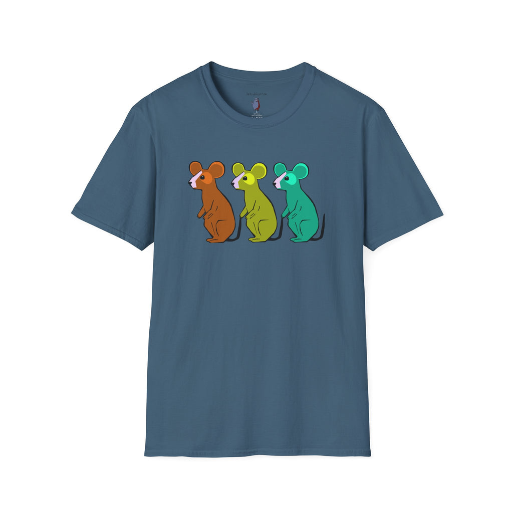 Hickory Dickory Dock Graphic Art Mouse Tee - 100% Cotton T-Shirt