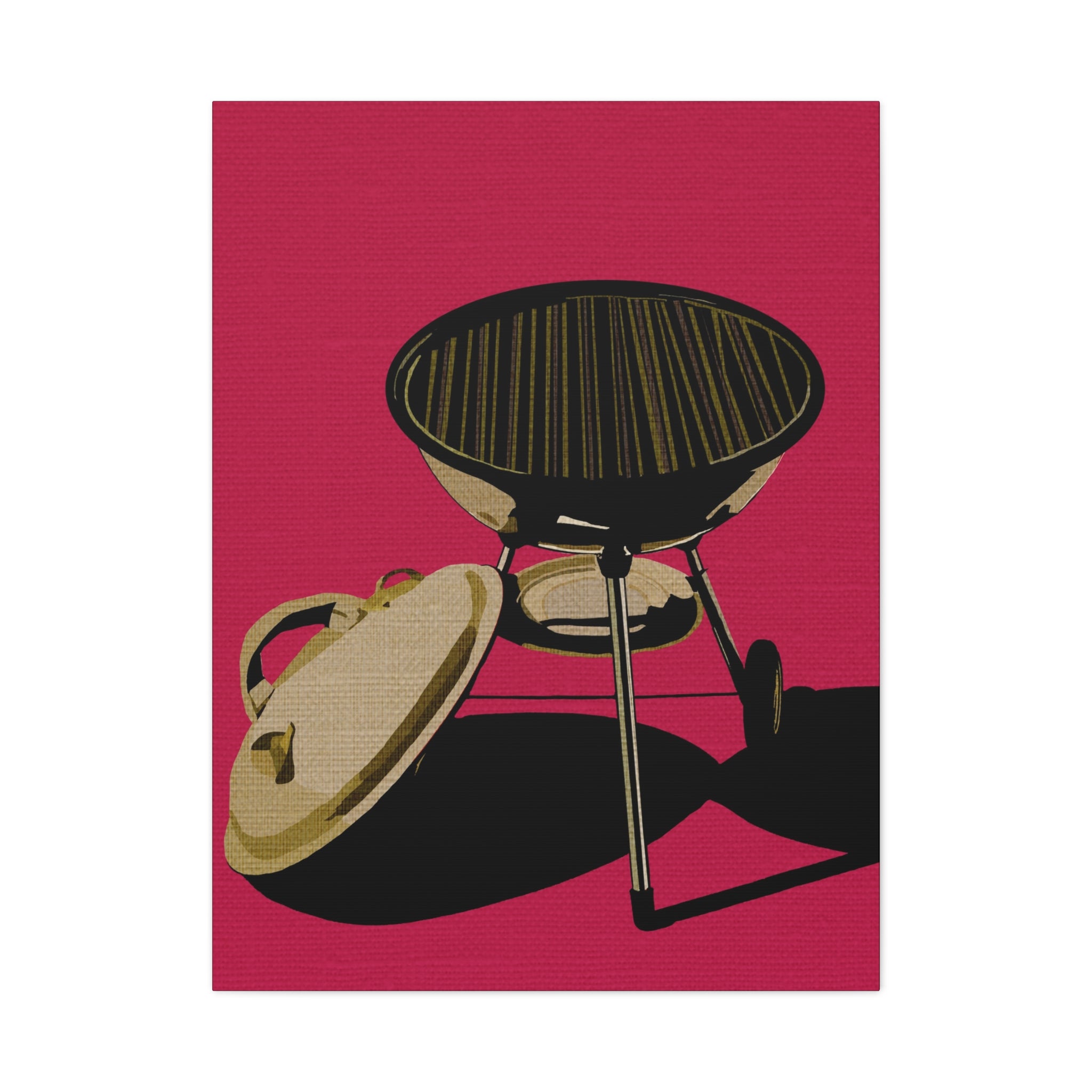 Midwest Modern Pop Art Summertime Classic Grill Graphic Art Print - Matte Canvas, Stretched, 1.25" - home decor, wall art, summertime, iconic