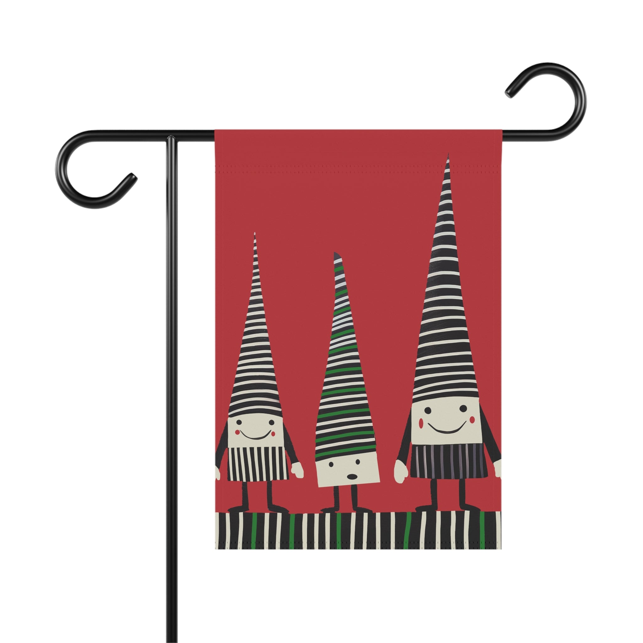 Seasonal Christmas Midwest Mod Three Holiday Elves Outdoor House Flag Garden Banner