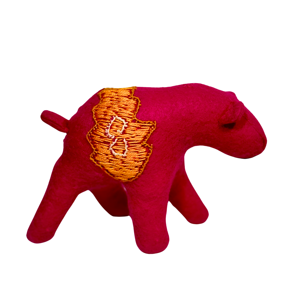 One of a Kind Bear Textile Art Plush Home Decor