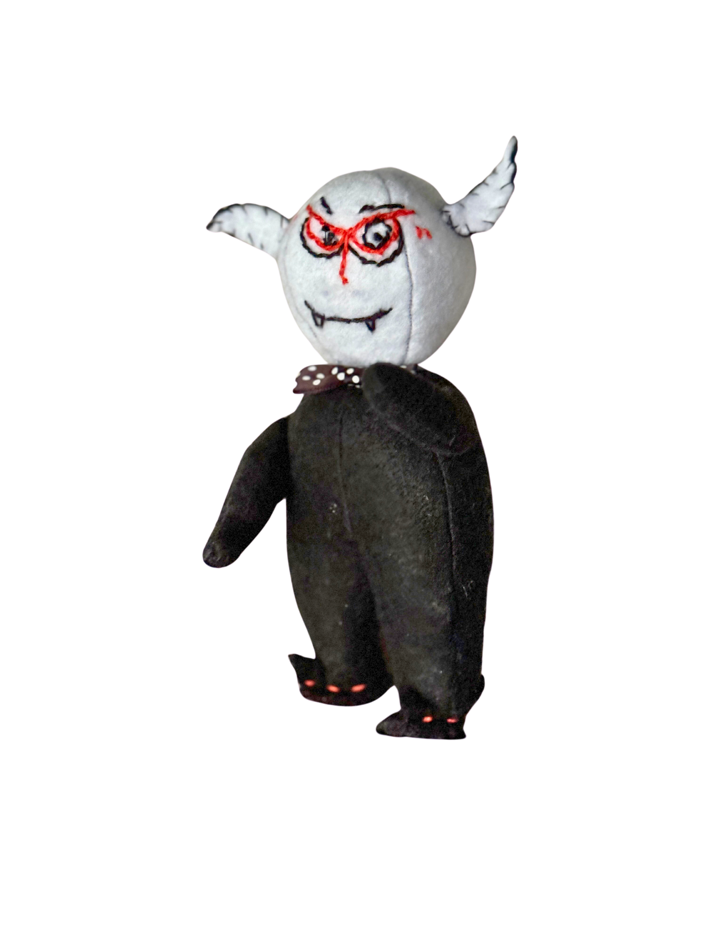 OOAK Halloween Vampire with Glasses Soft Art Sculpture