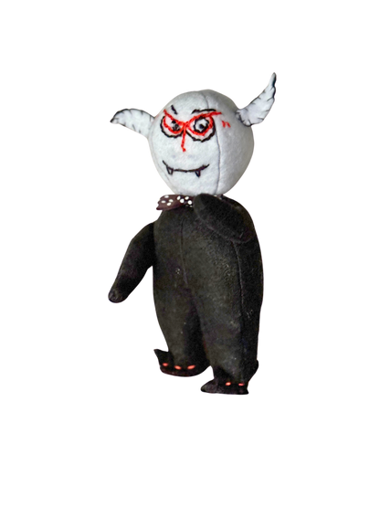 OOAK Halloween Vampire with Glasses Soft Art Sculpture