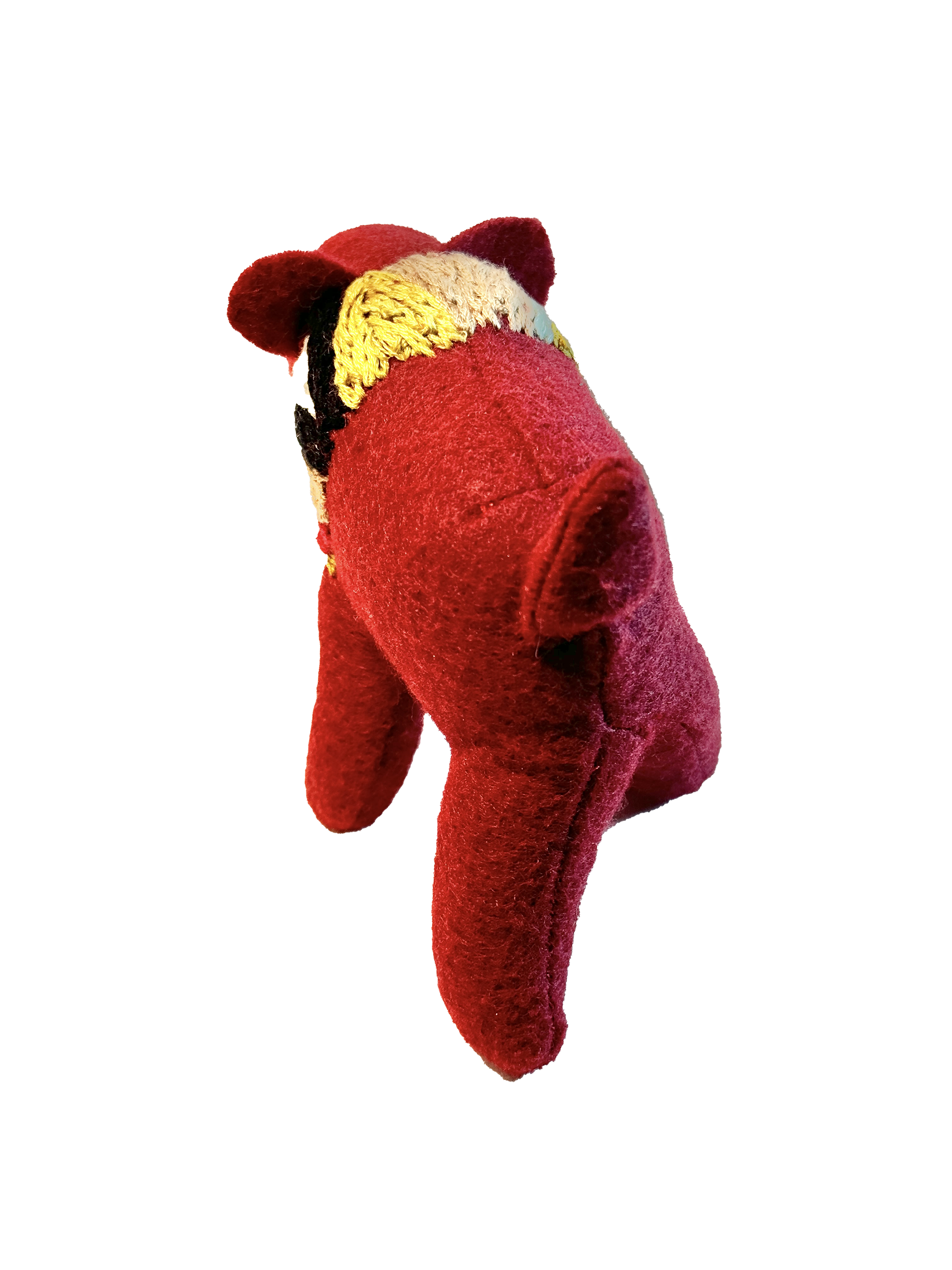 Folk Art Guardian – Hanging Soft Sculpture Ornament Bearfolk Crimson Crabtree- Woodland Collection