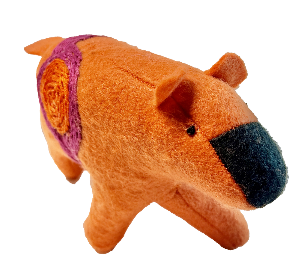 One of a Kind Bear Soft Art Textile Plush Decor