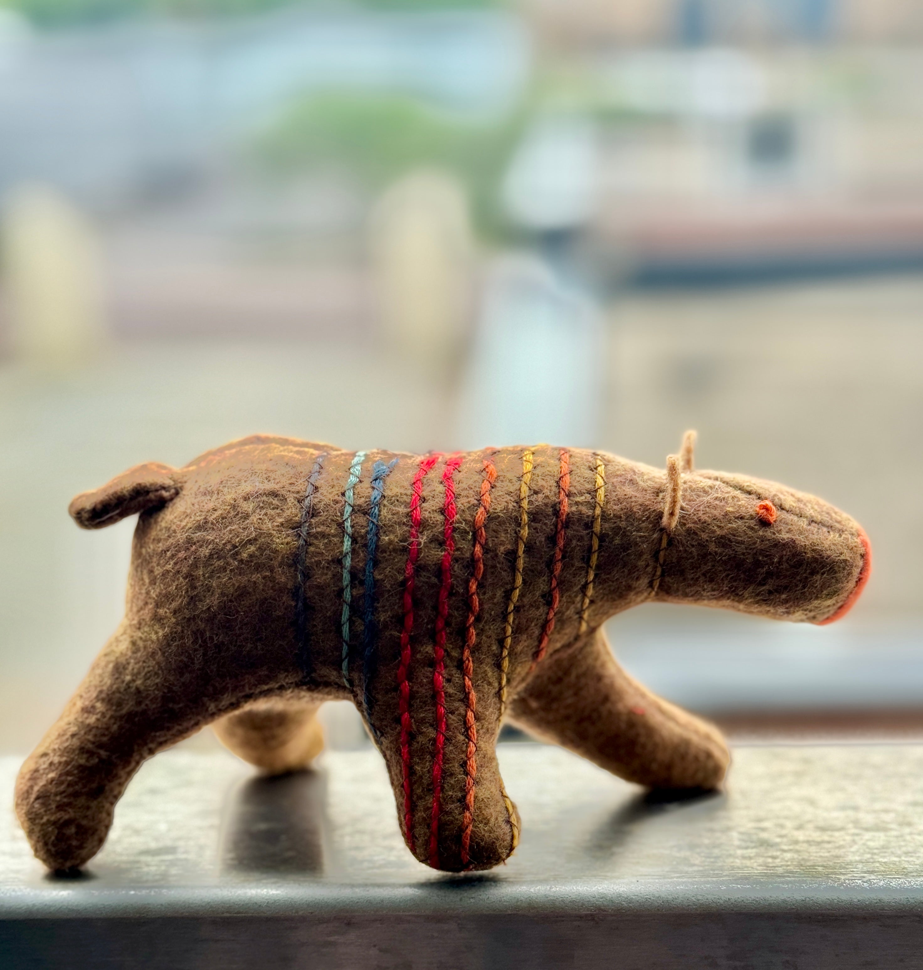 Back Scratching Brown Bear One of a Kind Soft Art Sculpture