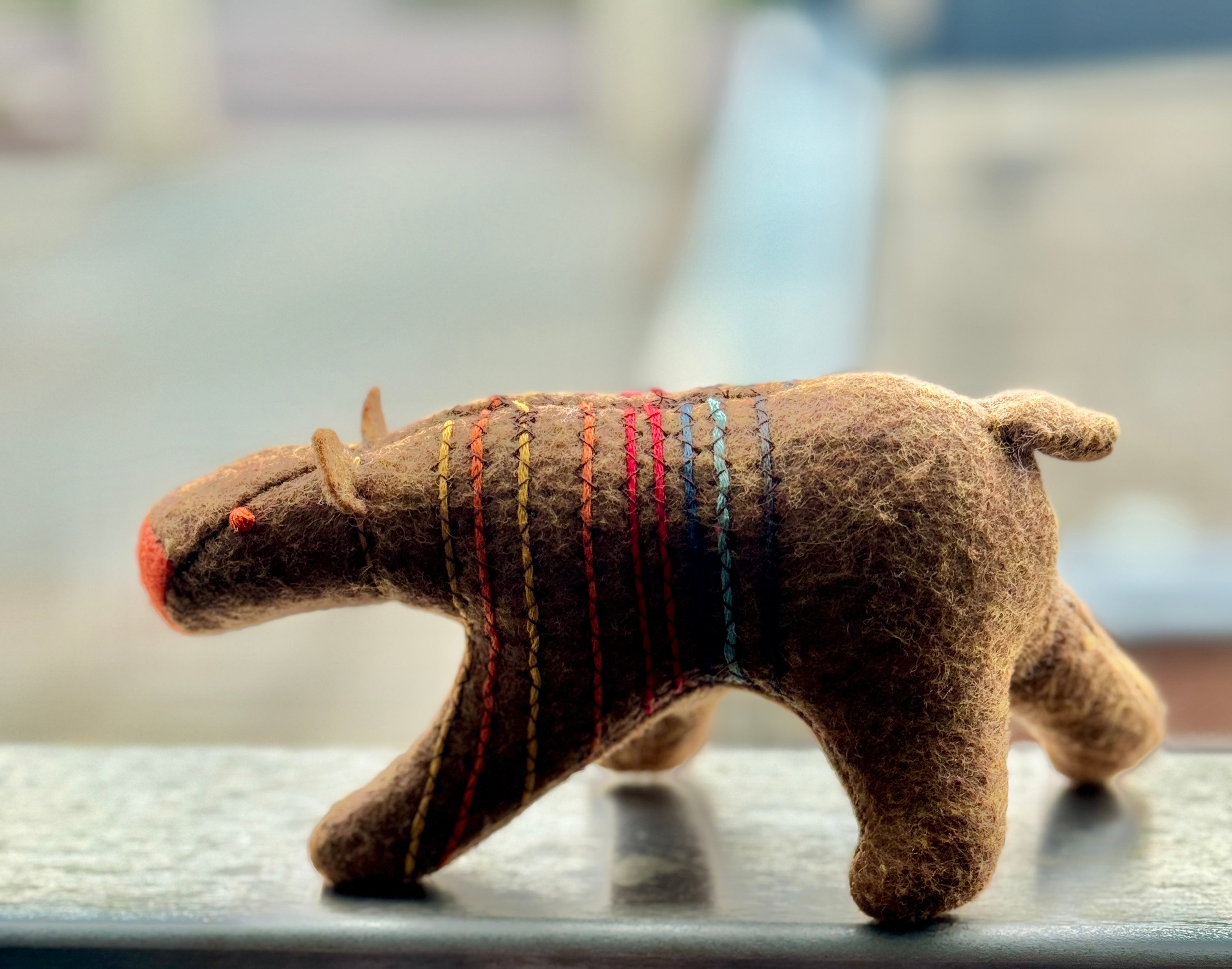 Back Scratching Brown Bear One of a Kind Soft Art Sculpture