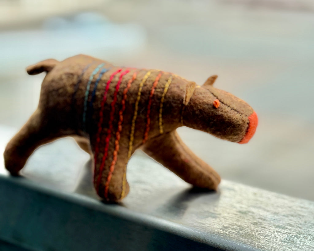 Back Scratching Brown Bear One of a Kind Soft Art Sculpture