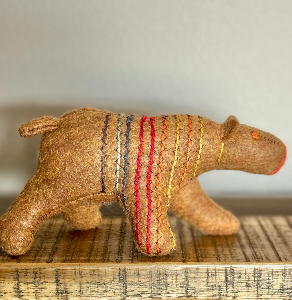 Back Scratching Brown Bear One of a Kind Soft Art Sculpture