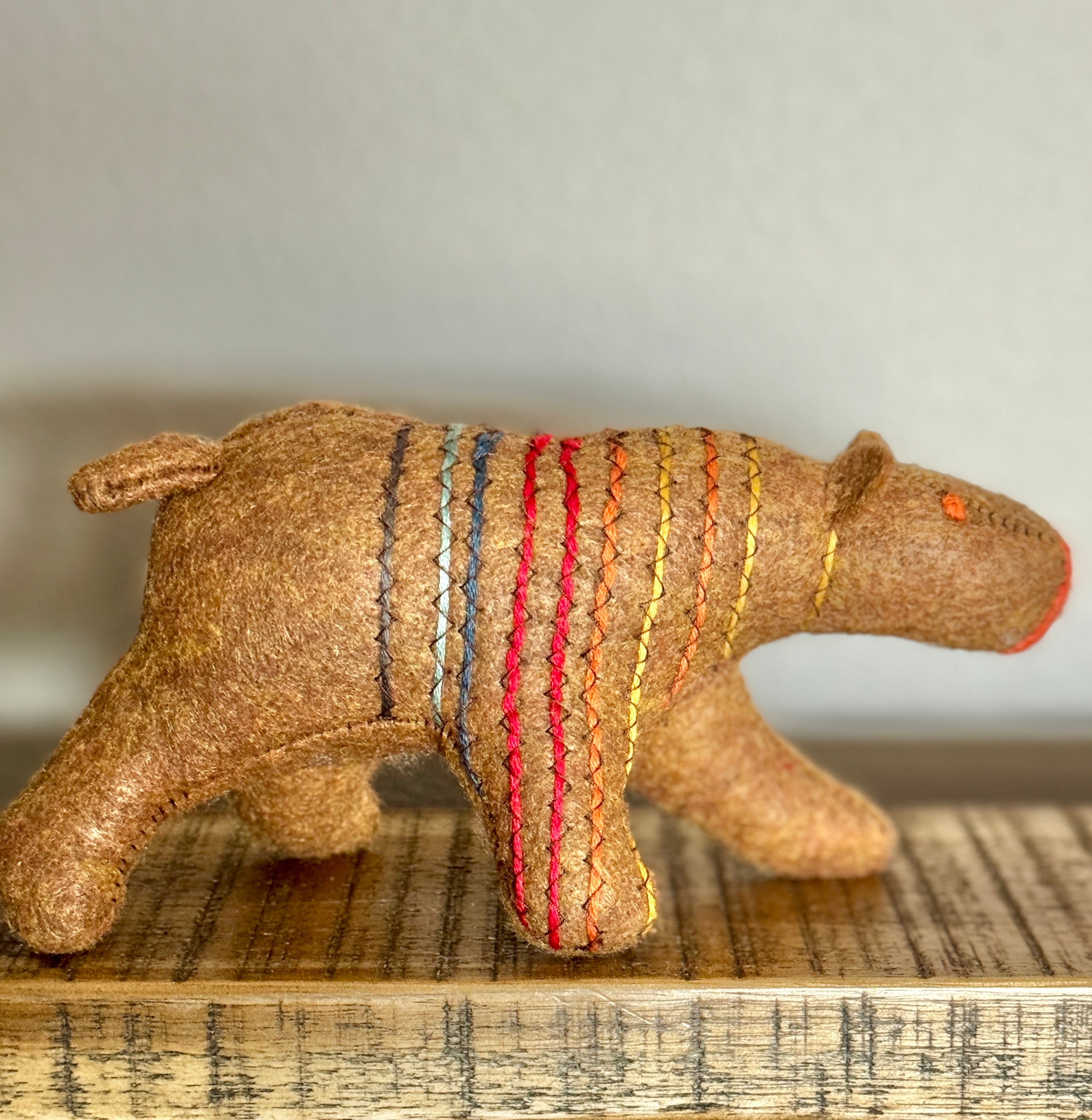 Back Scratching Brown Bear One of a Kind Soft Art Sculpture