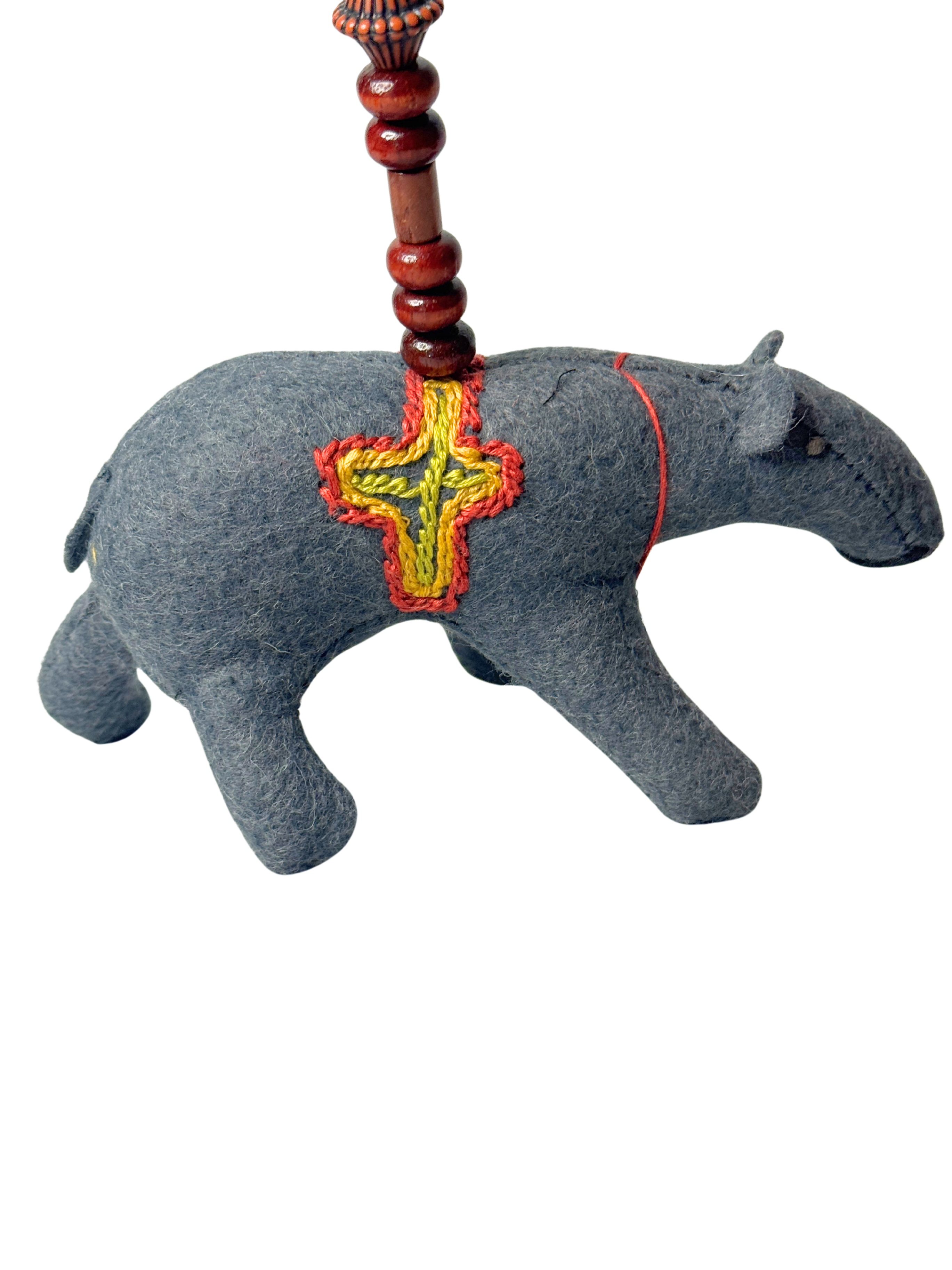 Folk Art Guardian – Hanging Soft Sculpture Ornament Bearfolk -Ali Alderleaf - Woodland Collection