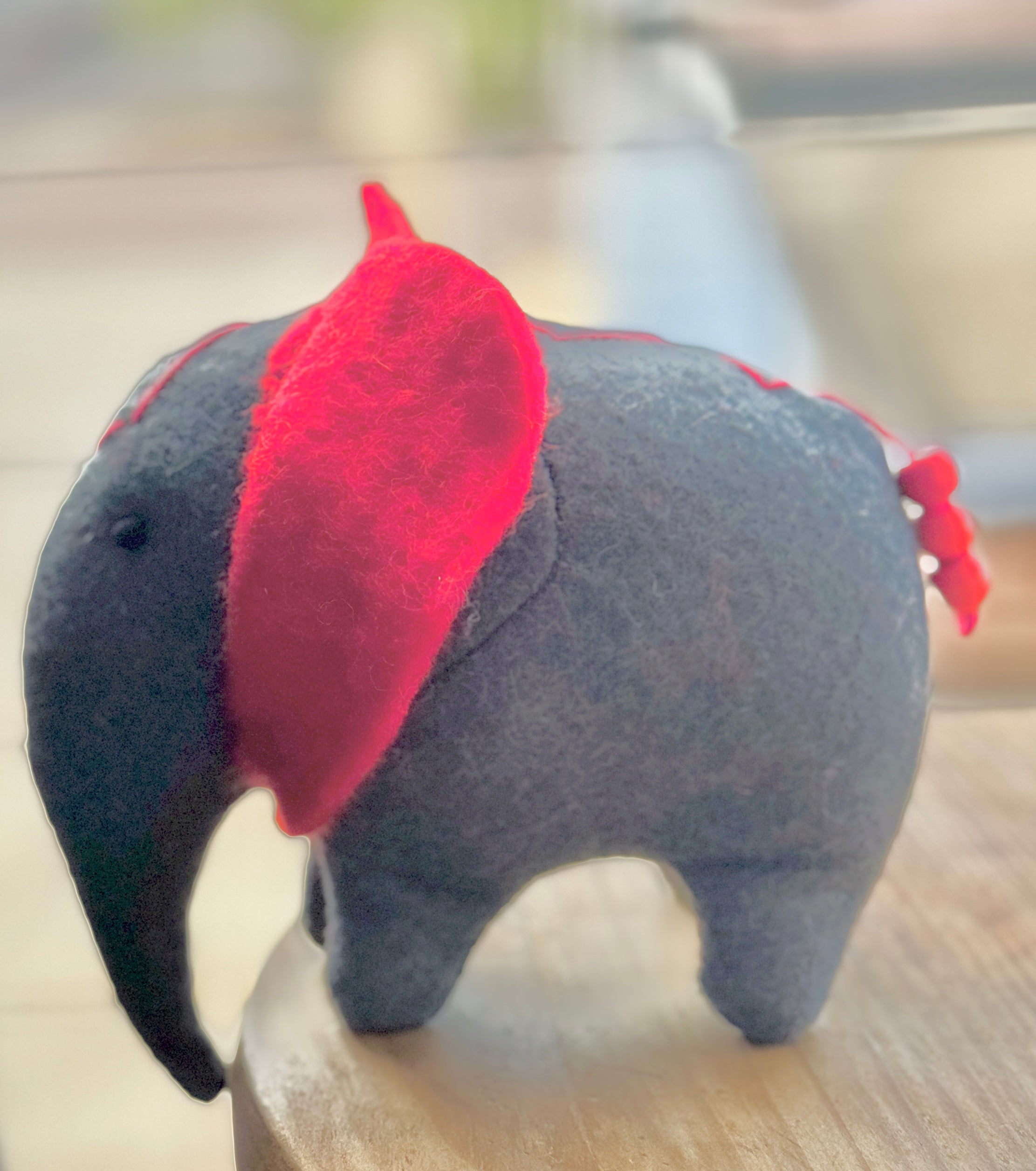 Folk Art Soft Sculpture Free Standing Elephant  - William Weeping Wattle- One of a Kind