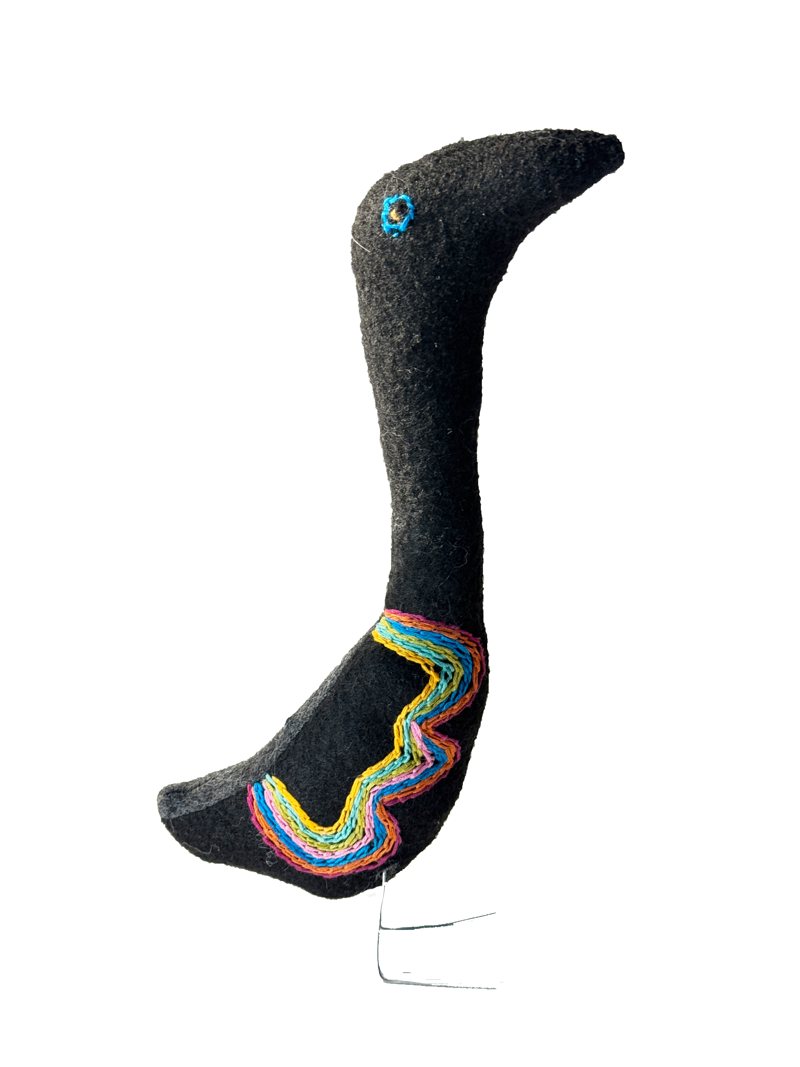 Set of Three Springtime Danish Modern Inspired Birds - One of a Kind Soft Art Sculptures - Bird Collection