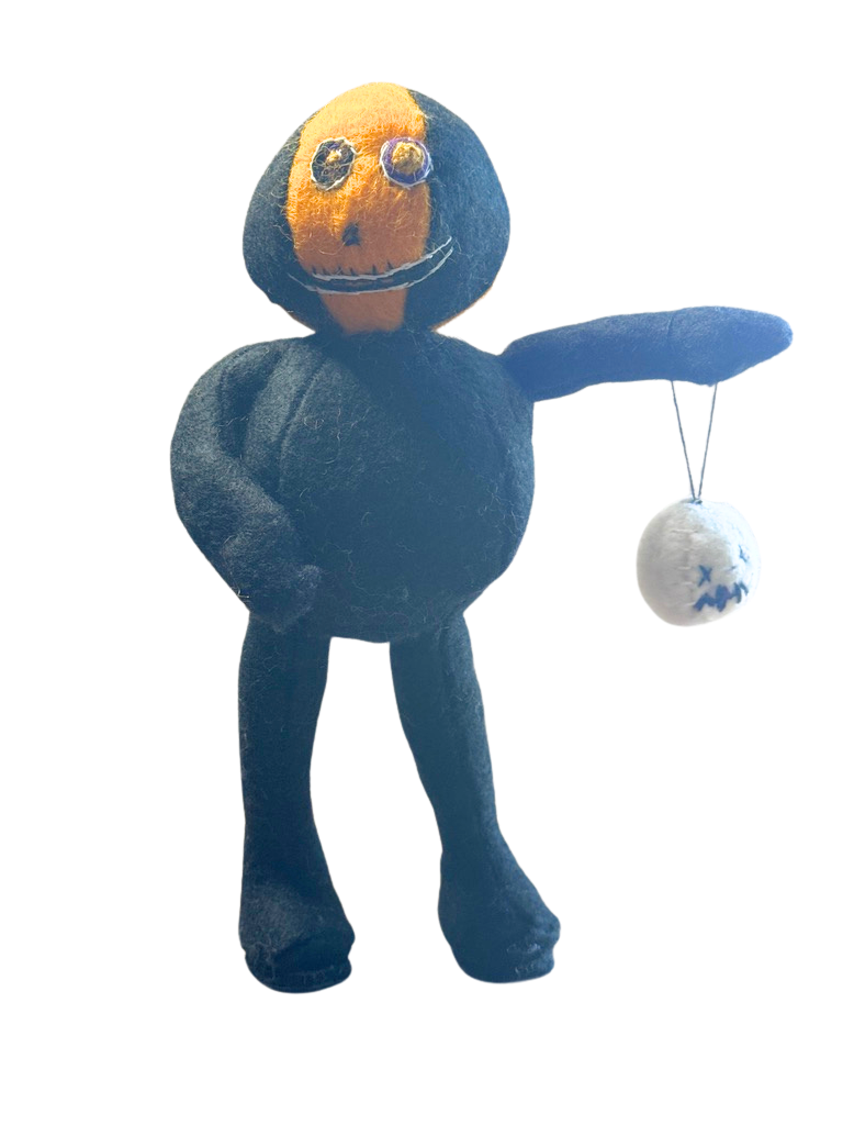 Pete The Pumpkin Boy - One of a Kind Seasonal Desk Flair