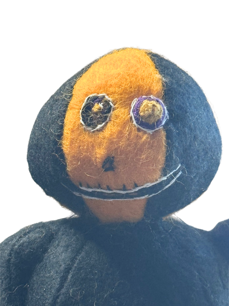 Pete The Pumpkin Boy - One of a Kind Seasonal Desk Flair