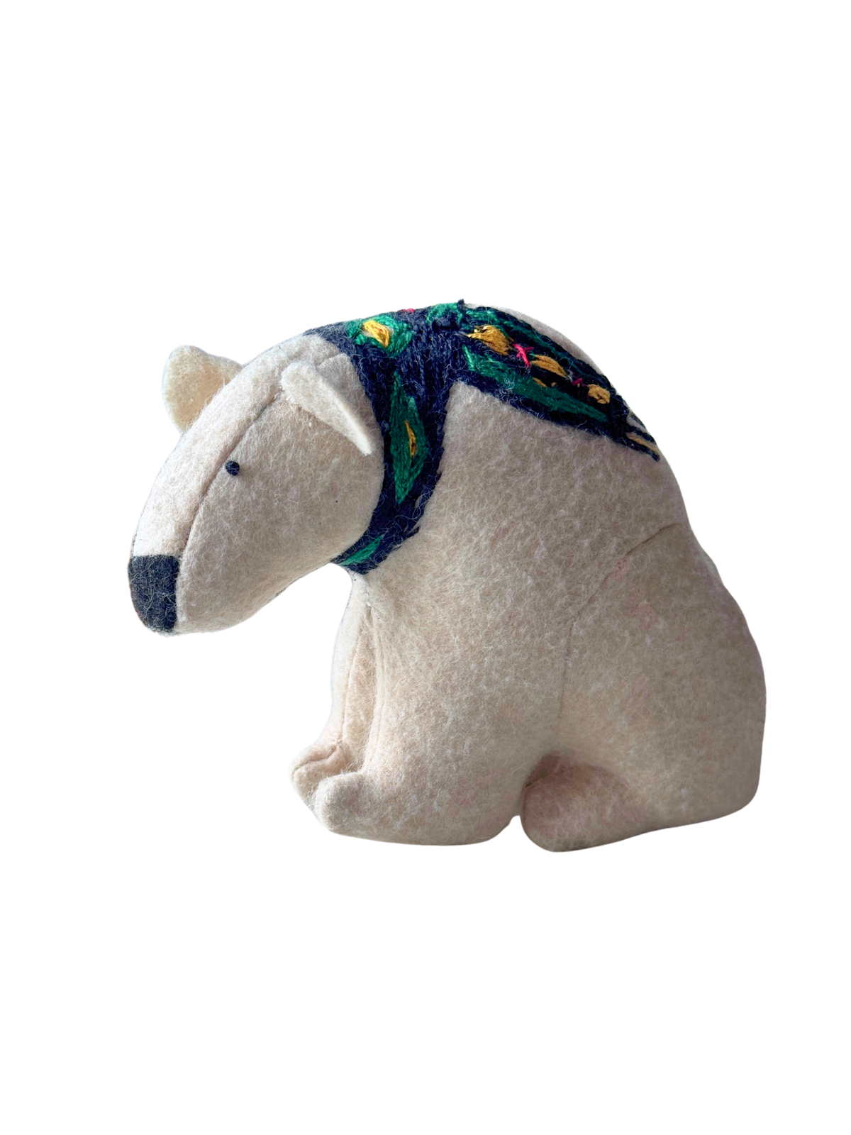 Poppy - Winter Scarf Bear - Seasonal Sidekick — One-of-a-Kind Soft Art Sculpture