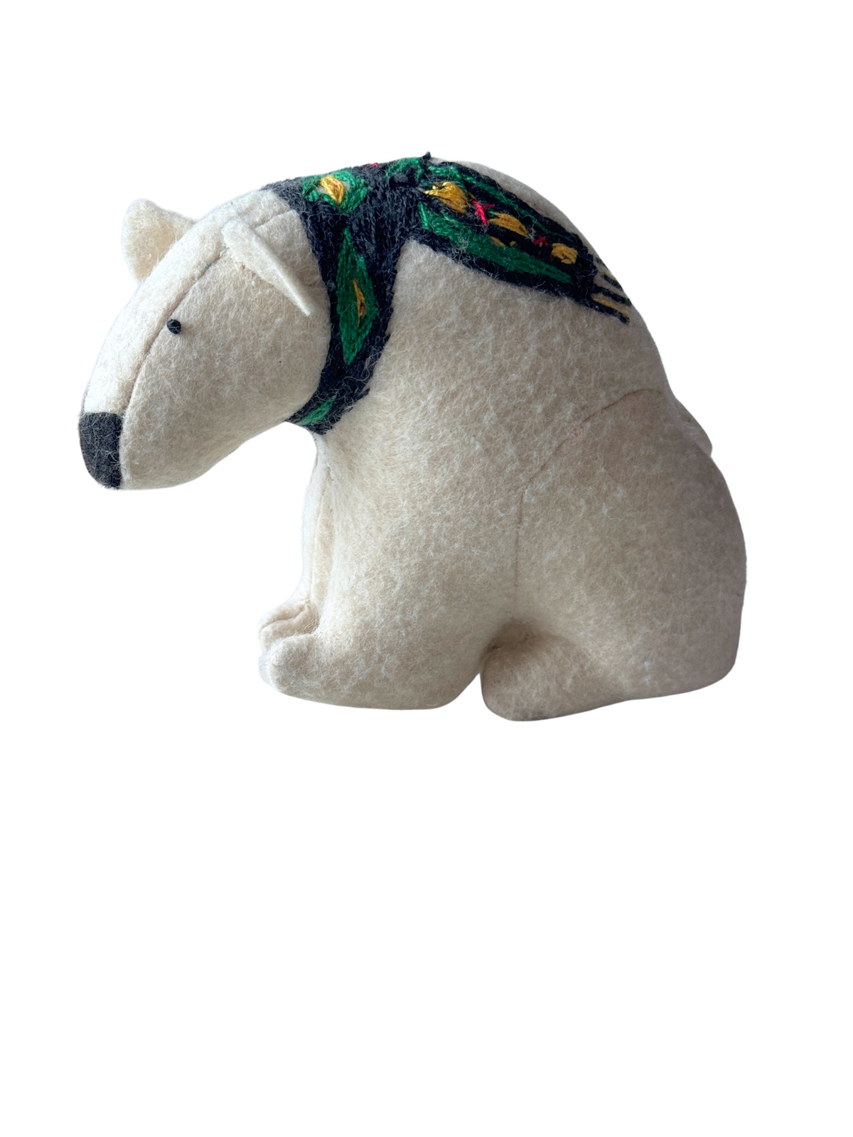 Poppy - Winter Scarf Bear - Seasonal Sidekick — One-of-a-Kind Soft Art Sculpture