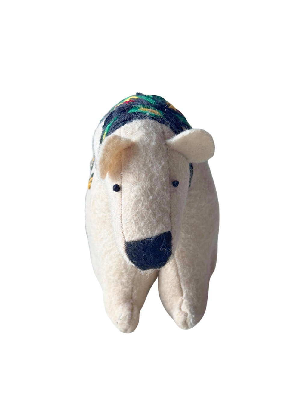 Poppy - Winter Scarf Bear - Seasonal Sidekick — One-of-a-Kind Soft Art Sculpture