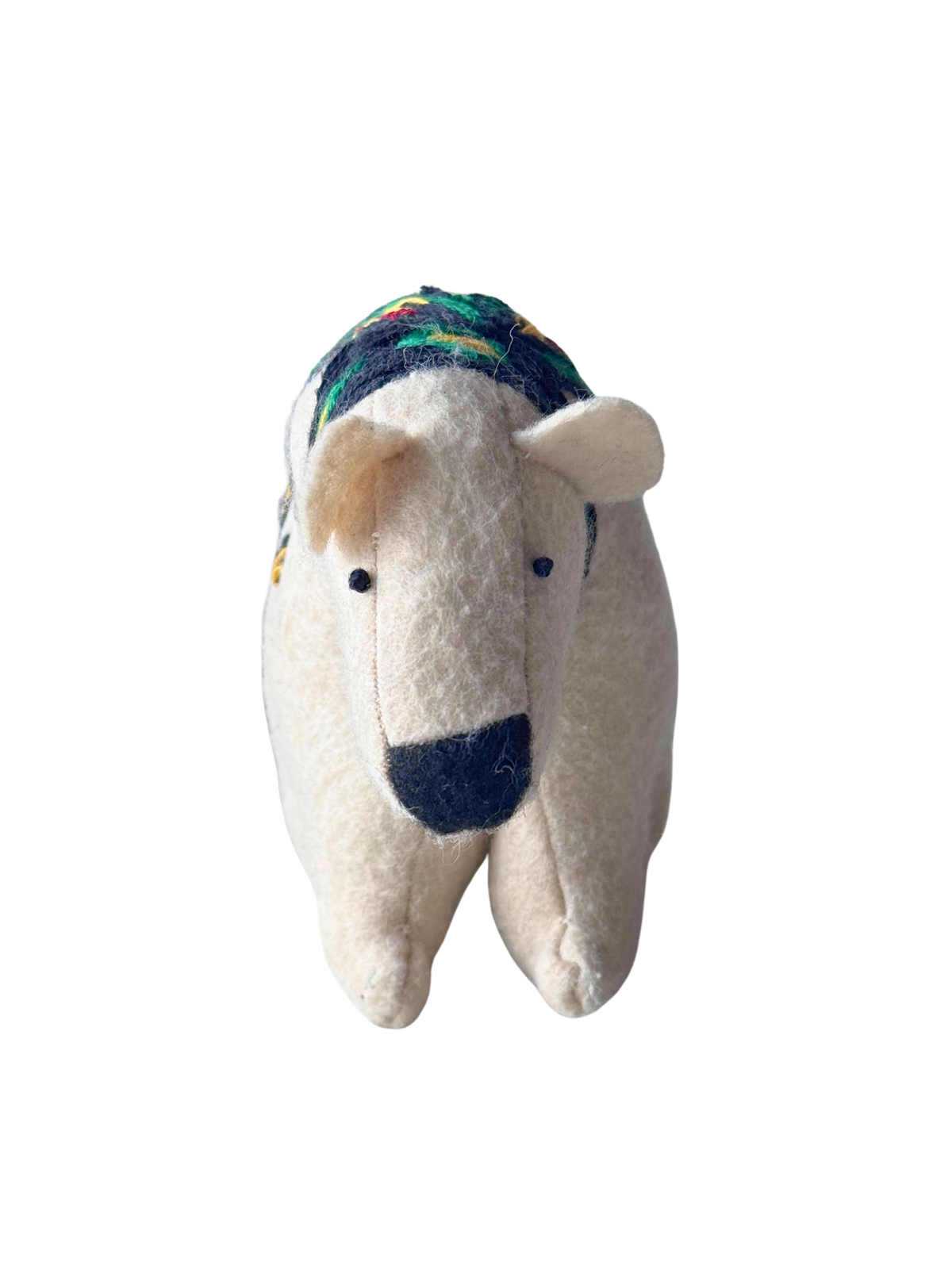 Poppy - Winter Scarf Bear - Seasonal Sidekick — One-of-a-Kind Soft Art Sculpture