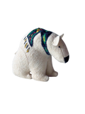 Poppy - Winter Scarf Bear - Seasonal Sidekick — One-of-a-Kind Soft Art Sculpture