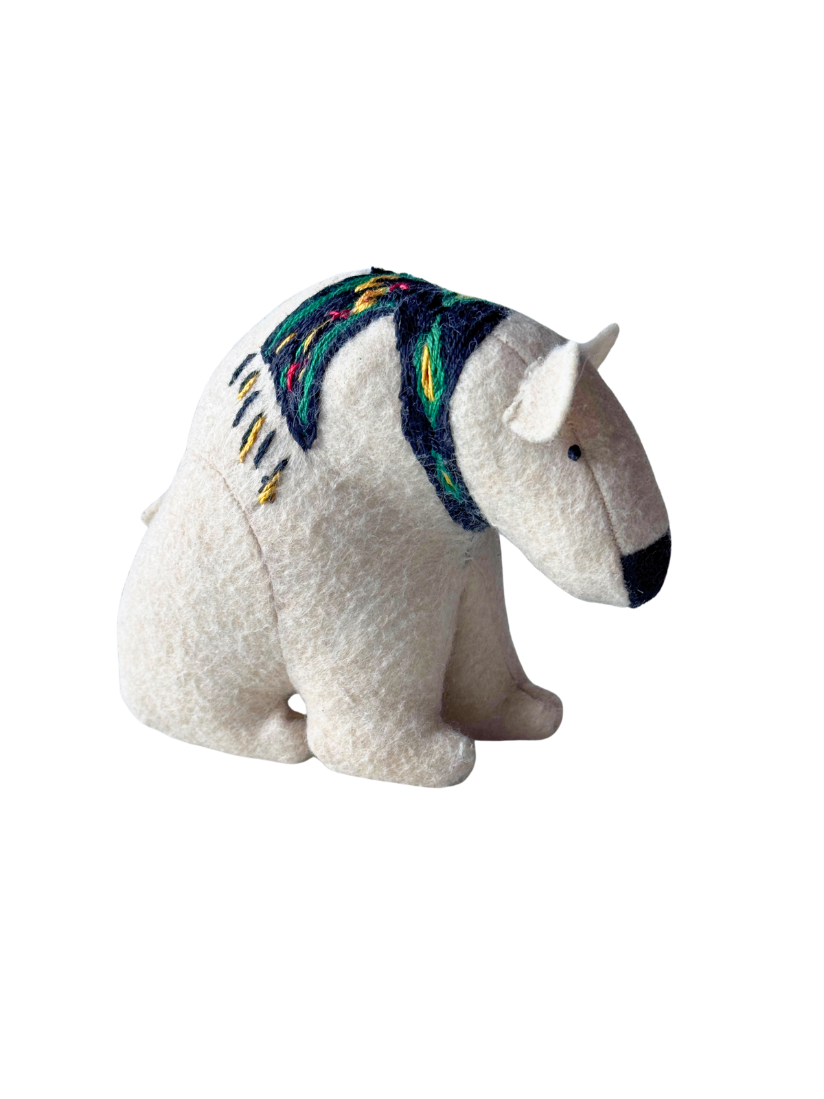 Poppy - Winter Scarf Bear - Seasonal Sidekick — One-of-a-Kind Soft Art Sculpture