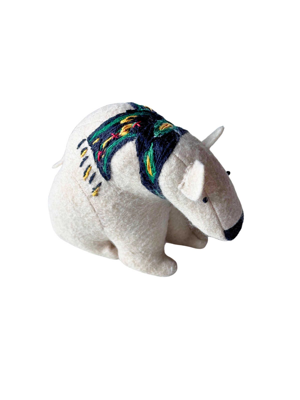 Poppy - Winter Scarf Bear - Seasonal Sidekick — One-of-a-Kind Soft Art Sculpture