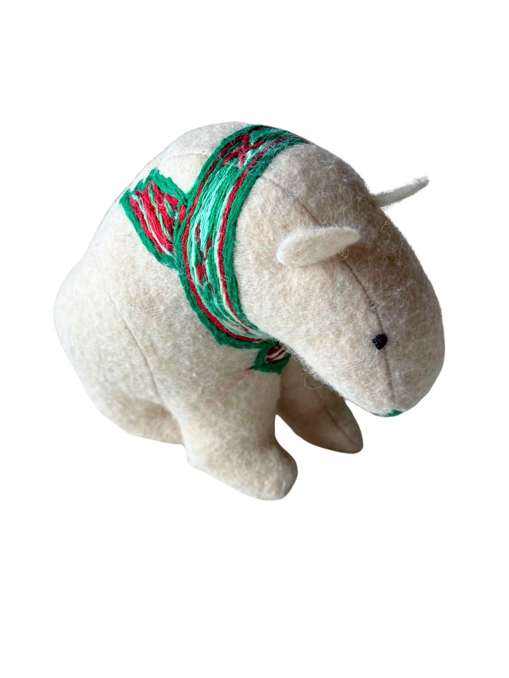 Sadie - Winter Scarf Bear - Seasonal Sidekick — One-of-a-Kind Soft Art Sculpture
