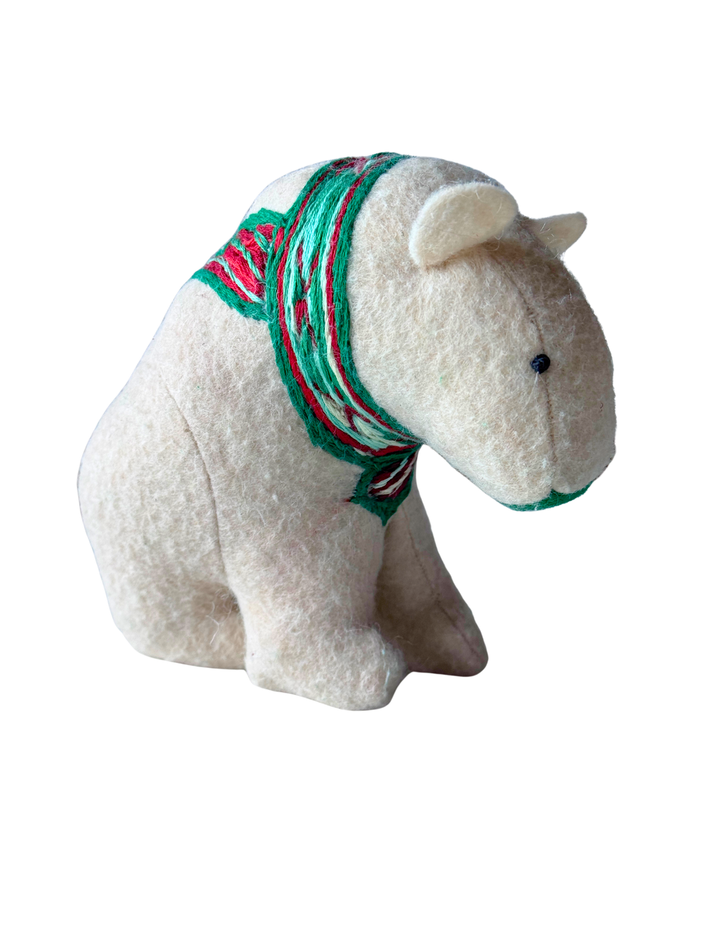 Sadie - Winter Scarf Bear - Seasonal Sidekick — One-of-a-Kind Soft Art Sculpture
