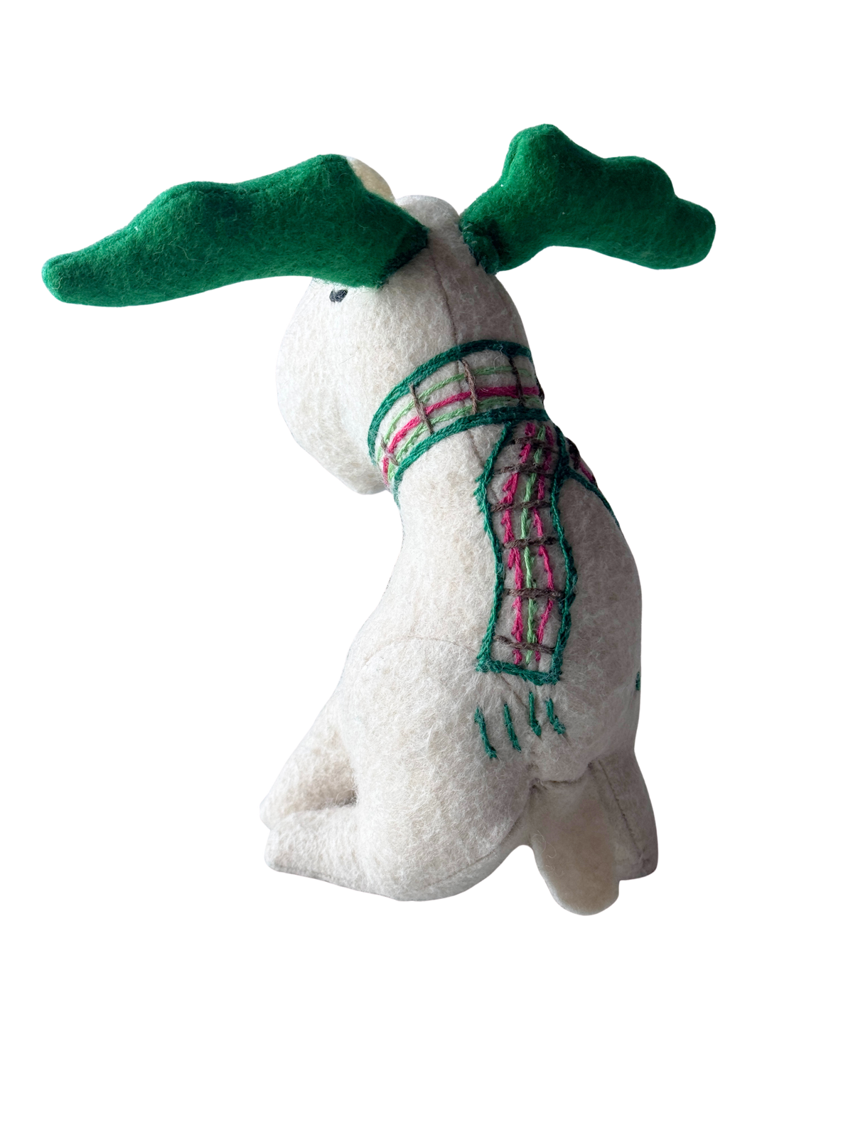 Millie - Winter Scarf Moose - Seasonal Sidekick — One-of-a-Kind Soft Art Sculpture